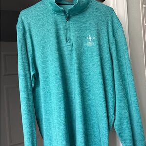 Under Armour Men's Teal Zip-Up Sweater Lawsonia Golf Course